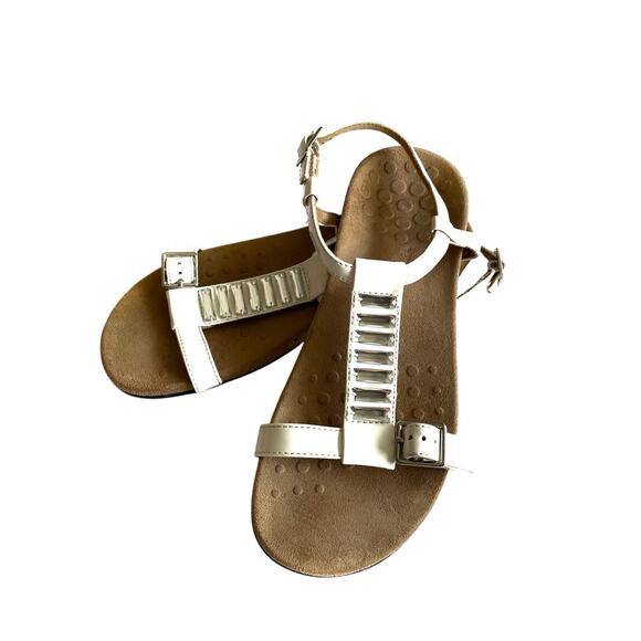 Vionic White and Tan Sandals - Picture 1 of 4